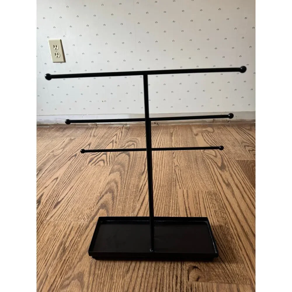 Black Metal 3 Tier Jewelry Organizer